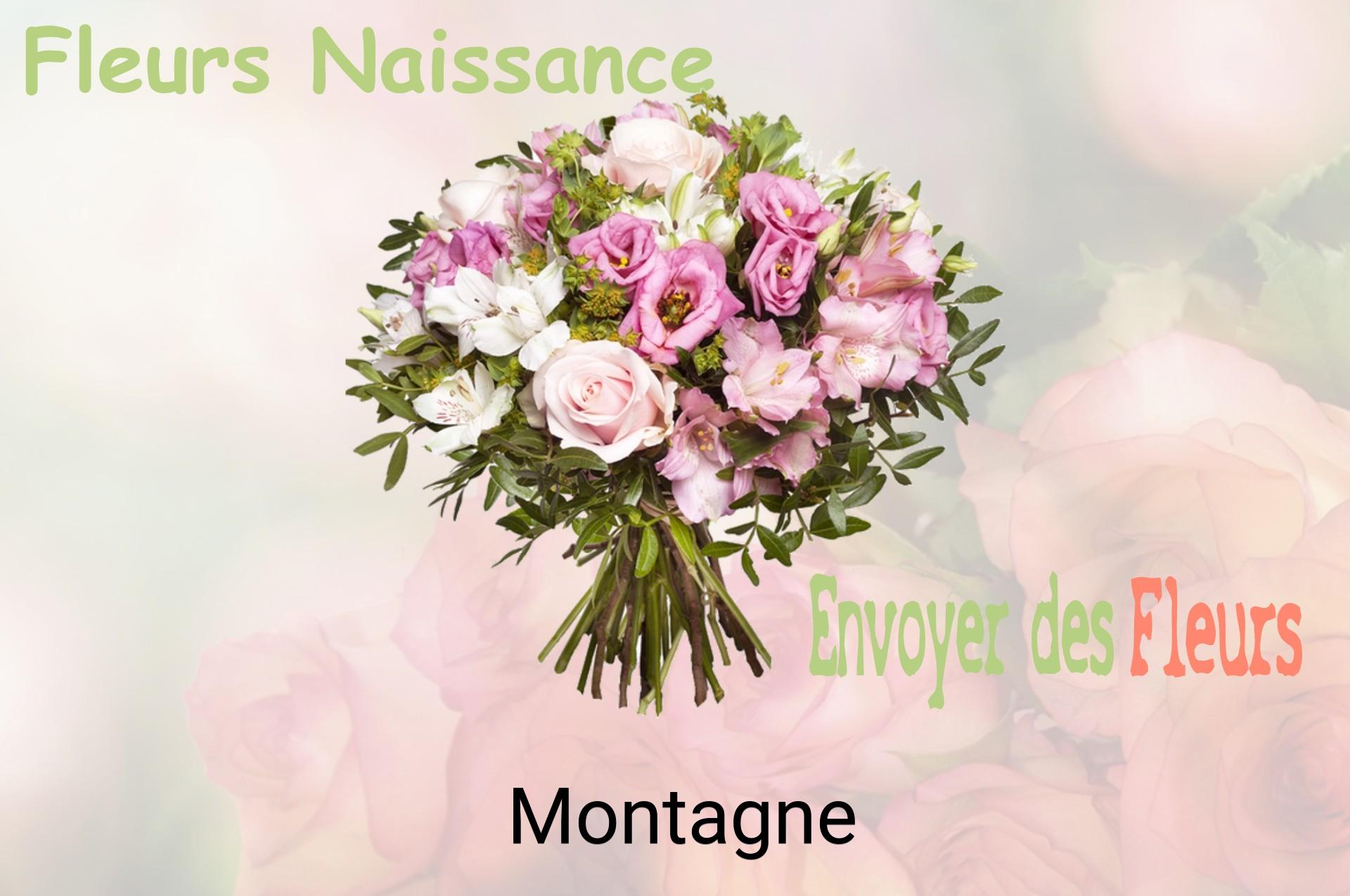 Bouquet de fleurs de naissance livré à Montagne